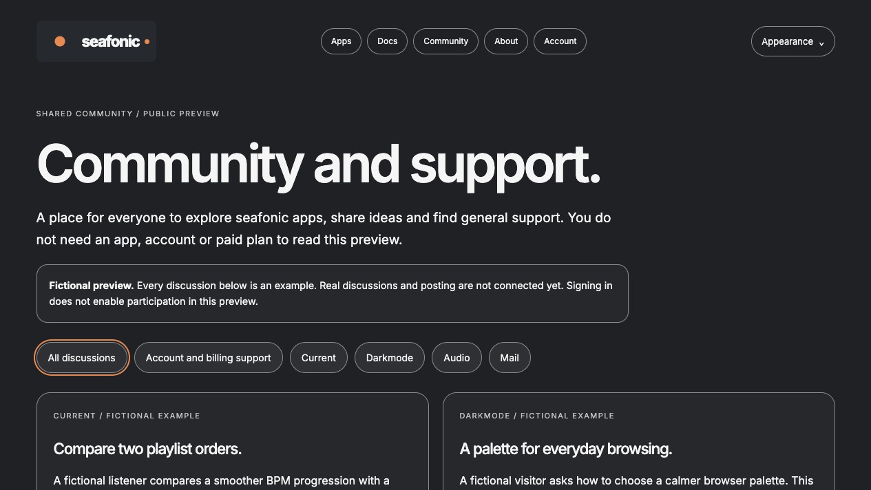 The public Community preview.